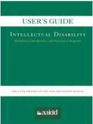 cover image of User's Guide: Intellectual Disability: Definition, Classification, and Systems of Supports